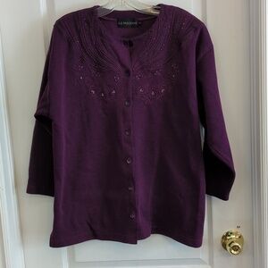 Vintage 80s Purple Sweater/Jacket